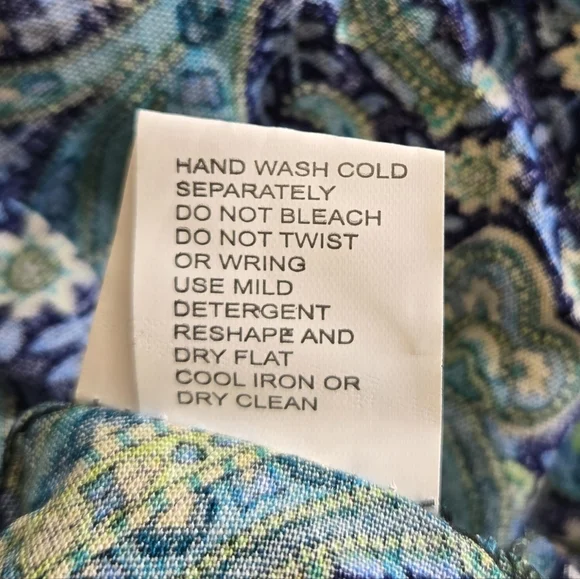 STUNNING BLUE & GREEN PAISLEY MAXI DRESS 💙💚 - Picture 11 of 11